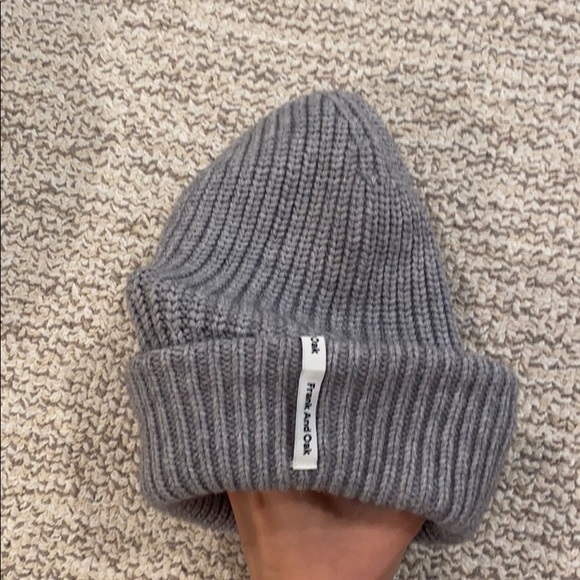 Frank and Oak Grey Knit Hat - Picture 2 of 3